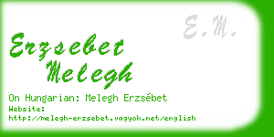 erzsebet melegh business card
